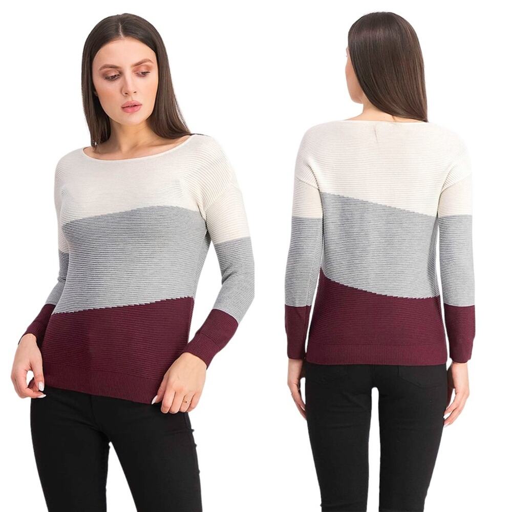 Evolution By Cyrus | Size L Tarley Colorblock Pullover Sweater Long Sleeve Fall